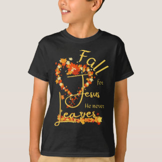 Für Jesus fallen, Er verlässt nie Gesegnet Dankbar T-Shirt