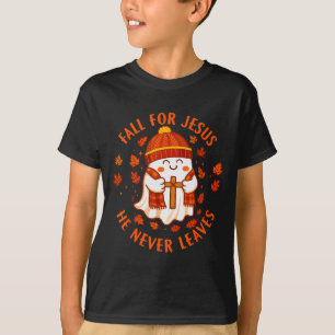 Für Jesus fallen Er verlässt niemals christlichen T-Shirt