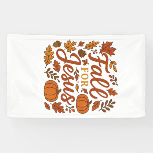 Für Jesus Herbst-Kürbis Christlicher Glaube Clas Banner
