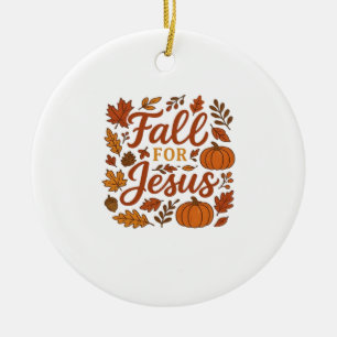 Für Jesus hereinfallen Herbst Kürbis Christlicher  Keramik Ornament