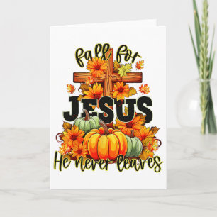 Für Jesus Verlasst er nie Halloween Herbst. Karte