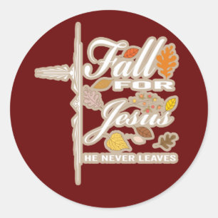 Für Jesus wird er nie T - Shirt verlassen Runder Aufkleber