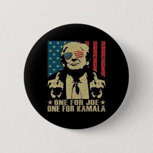 Für Joe One für Kamala Funny Trump 2024 Button