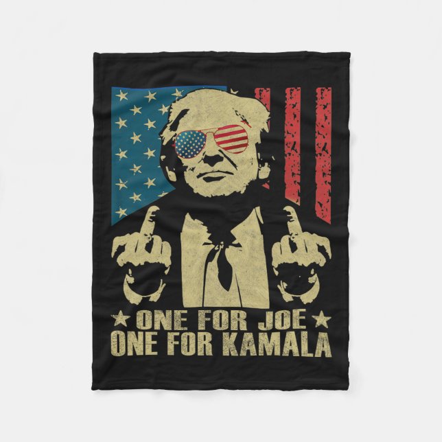 Für Joe One für Kamala Funny Trump 2024 Fleecedecke (Vorderseite)