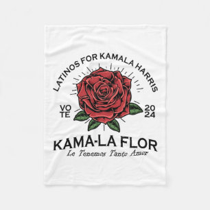 Für Kamala Harris 2024 stimmen Kama-la Flor Le Tem Fleecedecke