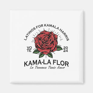 Für Kamala Harris 2024 stimmen Kama-la Flor Le Tem Magnet