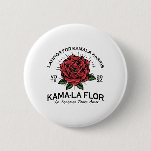 Für Kamala Harris 2024 Wähle Kama-la Flor Le Temen Button