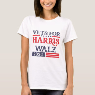 Für Kamala Harris Tim Walz Veteranen für Harris T-Shirt