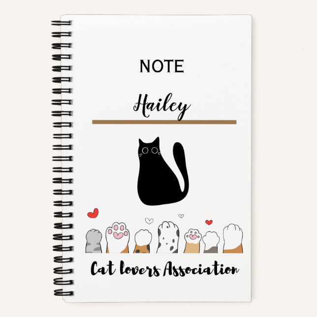 Für Katzen-Liebhaber - SpiralNotebook Notizbuch (Vorderseite)