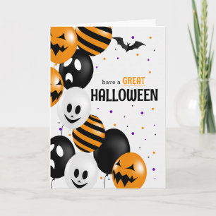 Für Kinder Ballons und Punkte Halloween Karte