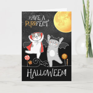 für Kinder Halloween Funny Cats in Kostümen Karte