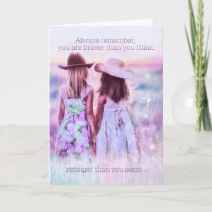 Für Kinder Sympathie Kleine Cowgirls Western Lila Karte