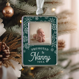 Für Kindermädchen bestimmt | Baby Foto Oma Rahmen-Ornament Silber