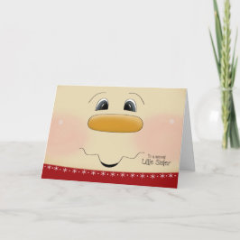 Für kleine Schwester Weihnachten glücklich Snowman