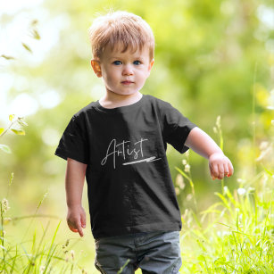 Für Kleinkind Künstler schwarz und weiß Baby T-shirt