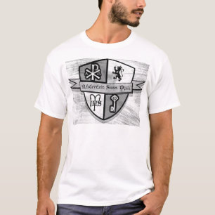 Für König-und Land-Schwarzweiss-Logo T-Shirt