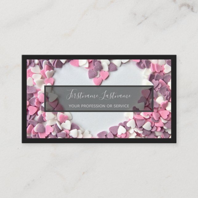 Für köstliche Süßigkeiten Bäckerei und Konditorei Visitenkarte (Vorderseite)