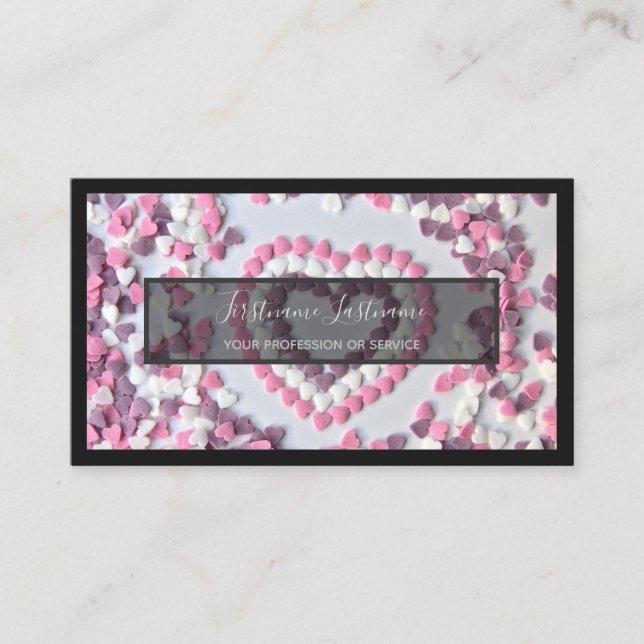 Für köstliche Süßigkeiten Bäckerei und Konditorei Visitenkarte (Vorderseite)