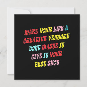 FÜR KREATIVE ABENTEUER UND MENSCHEN, DIE DAS LEBEN EINLADUNG