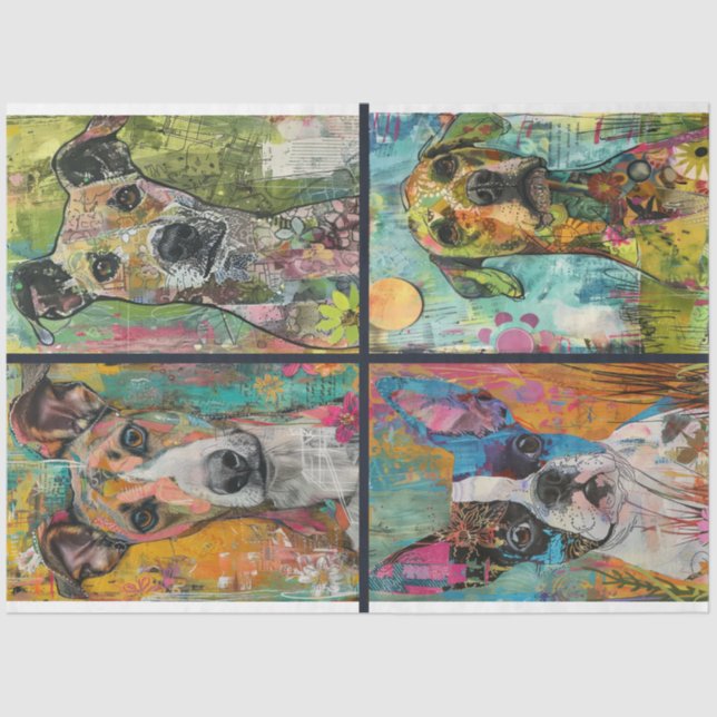 Für Künstler, die sich mit dem "Junk Journal Backg Seidenpapier (Vorderseite)