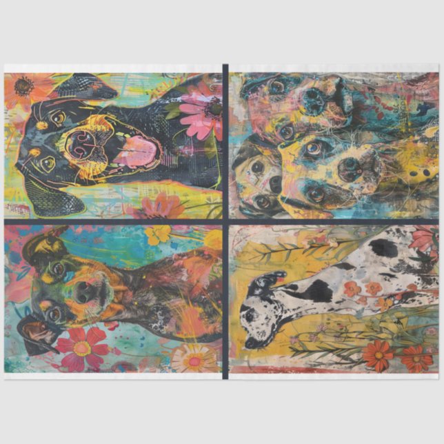 Für Künstler, die sich mit dem "Junk Journal Backg Seidenpapier (Vorderseite)