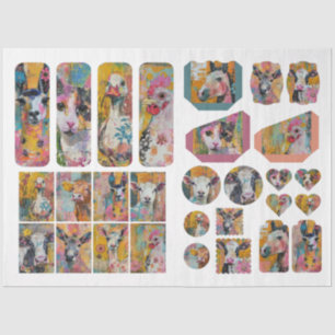 Für Künstler in Farm Animal Junk Journal Ephemera Seidenpapier