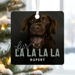 Fur La La La La Hunde-Foto-Weihnachten Ornament Aus Metall