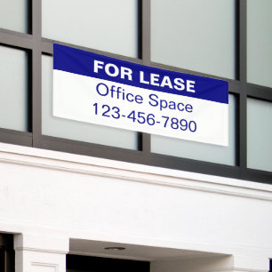 Für Leasingbüros Lease Blue und White Phone Number Banner