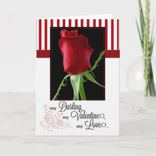 für Lebenspartner auf der Valentinstag-Rote Rose Feiertagskarte