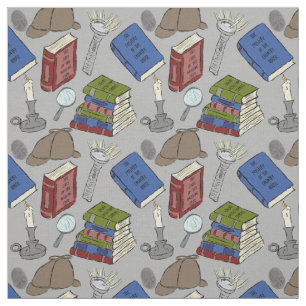 Für Leser Geheimnisse Bücher Gemustert Stoff