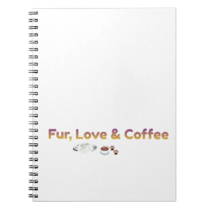 Für Liebe & Kaffee Süßes Haustierliebhaber Notizbu Notizblock