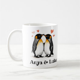 Für Liebhaber, Pinguine Zitat, Namen hinzufügen, b Kaffeetasse