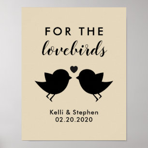 Für Lovebirds Zeichen für Hochzeitssorgen Poster