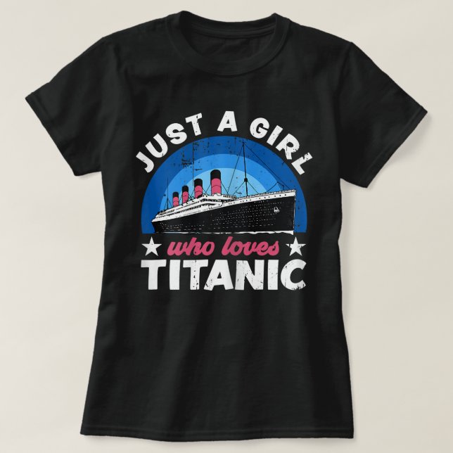 Für Mädchen, die nur die RMS Titanic Liebe T-Shirt (Design vorne)