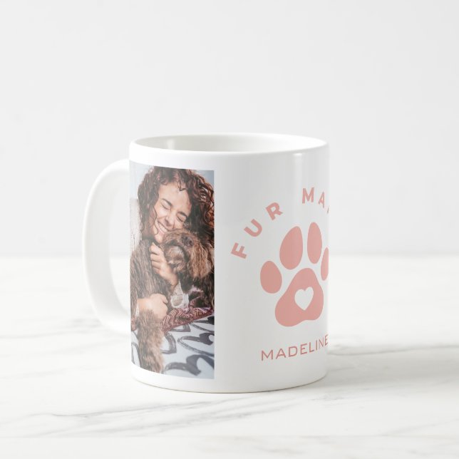 Fur Mama Hund Foto Collage Kaffeebecher Tasse Cup (Vorderseite Links)