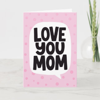 Für Mama Liebe Dich Fett Rosa Handlettering Karte