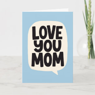 Für Mama Liebe Dich Fette Blaue Handschrift Karte