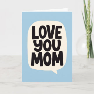 Für Mama Liebe Dich Fette Blaue Handschrift Karte