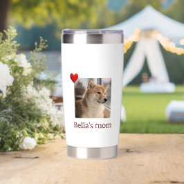 Für Mama Love – Wasserflasche mit süßem Hundebild Thermobecher