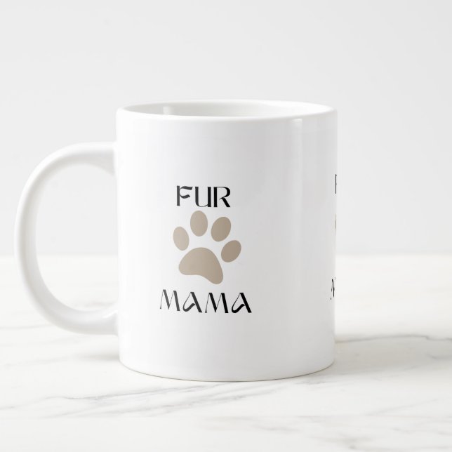 Fur Mama, Pet Lover Mother’s Day & Birthday Jumbo-Tasse (Links)