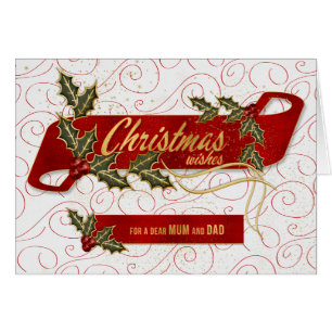 für Mama und Vater Weihnachten Heilige und Berries