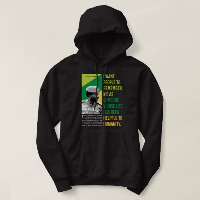 Für Männer Frauen Thomas Revolutionär Sankara Phan Hoodie (Design vorne)