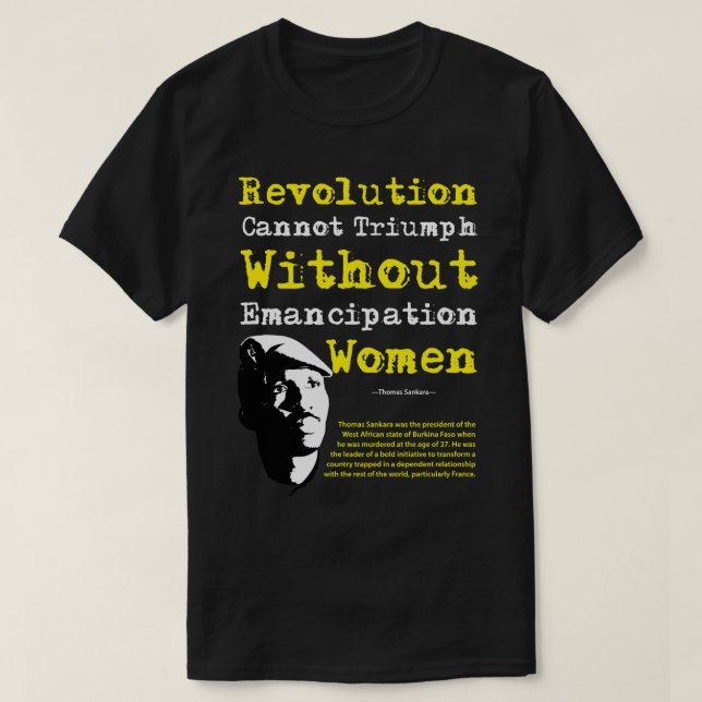 Für Männer Frauen Thomas Revolutionäre Sankara Ges T-Shirt (Design vorne)