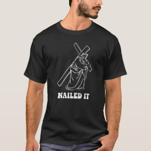 Für Männer Jesus Chris nagelte es T-Shirt