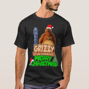 Für Männer Weihnachtsfrauen Grizzy und die Lemming T-Shirt