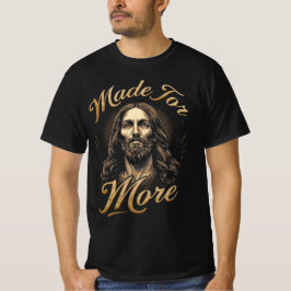 Für Mehr Goldschrift Jesus Grafik T-Shirt