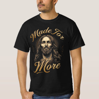 Für Mehr Goldschrift Jesus Grafik T-Shirt