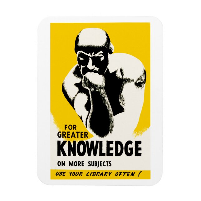 Für mehr Wissen Magnet (Vertikal)