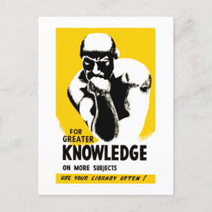 Für mehr Wissen Postkarte