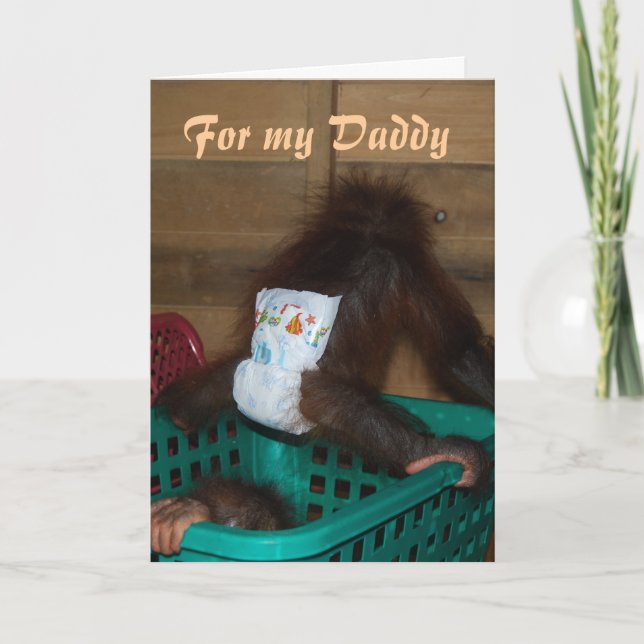 Für mein Daddy Baby in Diapers Karte (Vorderseite)